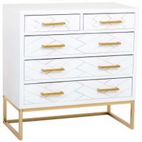 comoda de 4 cajones madera y metal 80x395x81