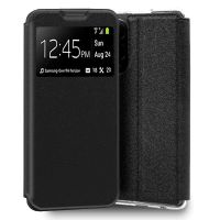 funda para movil cool flip cover libro polipiel negro con carcasa tpu para poco m7