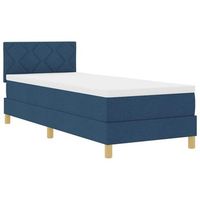 cama individual  cama para adulto  cama box spring led con tiras led azul 80 x 200 cm tela