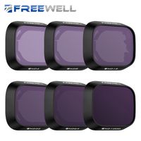 freewell - paquete de 6 filtros nd nd4 nd8 nd16 nd32 nd64 nd1000 compatibles con dji mini 3 y mini 3 pro accesorios para camara