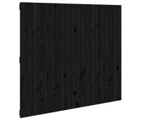cabecero cama - mueble cabecero pared madera maciza pino negro 1275x3x110 cm