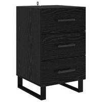 armario de noche roble negro 40 x 40 x 66 cm vidaxl