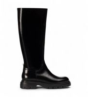 wonders para mujer a-4305 botas de piel bones 04 negro 38 1 a 3cm cremallera casual