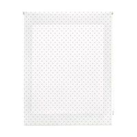 estor enrollable premium - estor enrollable tamano 130x180 - estor premium color blanco con motas grises  blindecor