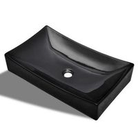lavabo de ceramica rectangular color negro