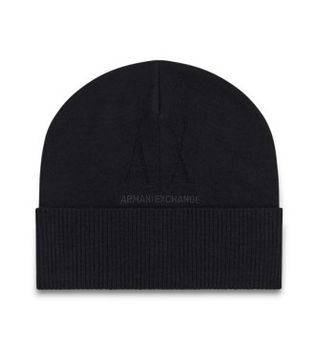 A|X Armani Exchange para mujer. XW001445AF11896UC001 Gorro de lana negro (OSFA)