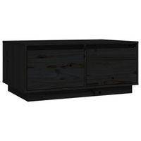 mesa de centromesa auxiliarmesa de cafe de madera maciza de pino negro 80x50x35 cm