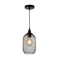 lampara colgante de metal 1xe27 negro