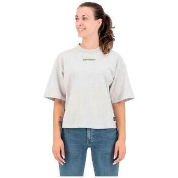 Superdry Camiseta T-shirt Tech Boxy gris femme para mujer