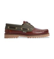 barbour para hombre mfo0795 nauticos de piel deck boat marron verde 44 plano cordones casual