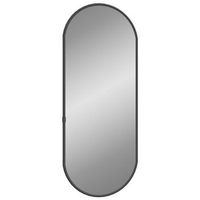 espejo de pared ovalado negro 50x20 cm vidaxl