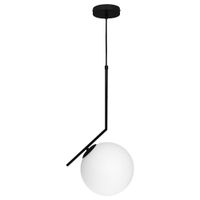 colgante negro con tulipa esferica de la serie aimee de interlusa