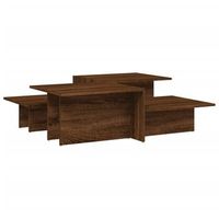 mesas de centro 2 uds madera contrachapada marron roble vidaxl