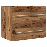 mueble de bano para lavabo de madera antigua 60x385x48 cm
