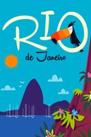 cuadro tucan en rio de janeiro impresion sobre lienzo 40x60cm