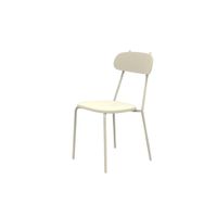 conjunto de 4 sillas de jardin de metal blanco 45x53 cm 84h