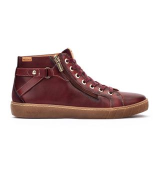Pikolinos para mujer. W7B-8868C1 Zapatillas de Piel Lanzarote marrón oscuro (38), Plano, Cremallera, Casual