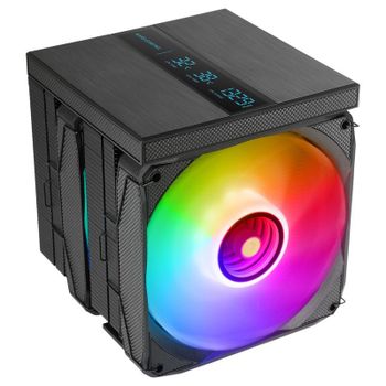 Mars Gaming MCPU-LCDPRO Disipador CPU 380W 8x Heatpipes 2x Ventiladores 120mm Pantalla LCD XL Negro
