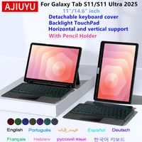 funda con teclado touchpad para samsung galaxy tab s11 11 sm-x730 x736b tab s11 11 s11 ultra 146 2025 funda para tableta portalapices