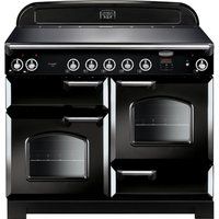 rangemaster classic 110 cm electric induction range cooker - black  chrome black