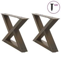 patas para mesa de centro 2 unidades acero natural 60 x 30-313 cm vidaxl