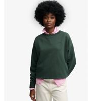 superdry para mujer w2012565a sudadera essential logo verde s casual algodon manga larga