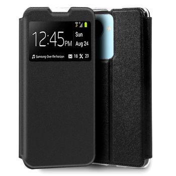 Cool Funda Flip Cover Liso Negro para Realme C30/Narzo 50i Prime