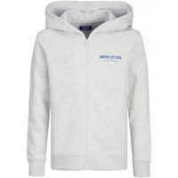 jack  jones jersey 12259856 jjalvis sweat zip hood jnr white melange para nino