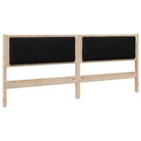 cabecerorpanel de cabecero tapizado marron 200 cm madera de pino macizo