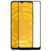cool protector pantalla cristal templado full 3d negro para vivo y01