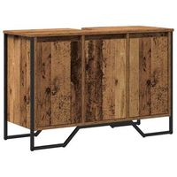 armario de lavabo  gabinete de lavabo otro con puerta madera vieja 91 x 35 x 60 cm
