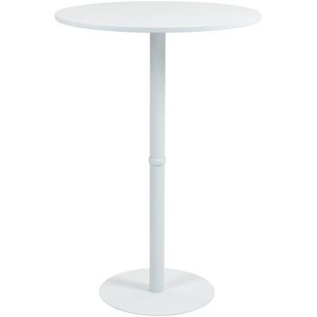 Mesa De Bar Redonda Hereford Madera Blanco/blanco Ø 75 Cm Clp