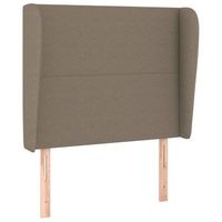 cabecero con orejas de tela gris taupe 103x23x118128 cm
