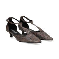 bibi lou zapatos de tacon bajo mujer - marron talla 39