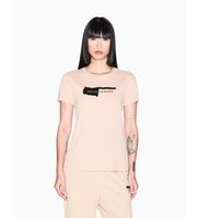 ax armani exchange para mujer xw001804af10356u6149 camiseta regular beige xl casual algodon manga corta