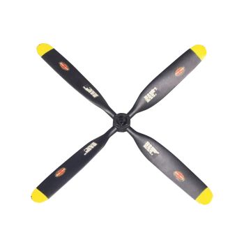 Hélice de 4 palas FMS 7.5×4 de repuesto para aviones RC P51 V2 / F4U V2 / P47 V2/ A1 V2 con una envergadura de alas de 8