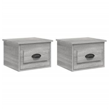 Mesitas De Noche De Pared 2 Uds Color Gris Sonoma 41,5x36x28 Cm Vidaxl