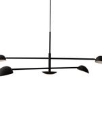 lampara de techo metal negro 130 x 45 cm