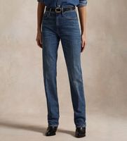 polo ralph lauren para mujer 211969392001 vaqueros rectos de tiro alto azul 2632 casual algodon denim