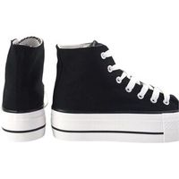 bienve zapatillas altas lona senora abx012 negro para mujer