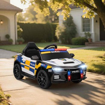 Coche Eléctrico De Policía Con Mando A Distancia Multicolor Aiyaplay