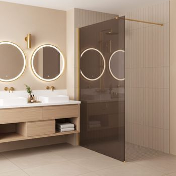 Pared De La Ducha Rea Flexi Brown Gold 120