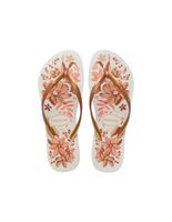 chanclas havaianas slim organic en mujer blancooro