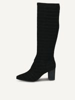 caprice boots black made of textiles with block heel size 38