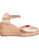 de keslem alpargata con cuna de yute para mujer en color oro