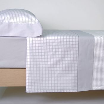 Juego De Sábanas Algodón June  Gris Cama De 200cm