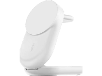 Cargador móvil inalámbrico - Belkin UltraCharge Foldable magnetic 3-in-1, Compatible con Qi2.2, 25W, Plegable, Blanco