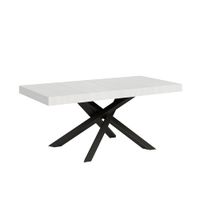 mesa extensible 90x180440 cm efecto madera fresno blanco hierro
