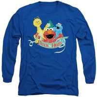 sesame street camiseta manga larga deck the halls para mujer