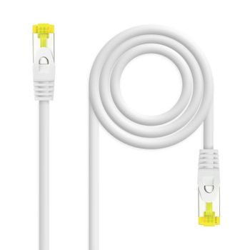 Cable de red latiguillo RJ45 Cat6A SFTP 1 m Blanco Nanocable